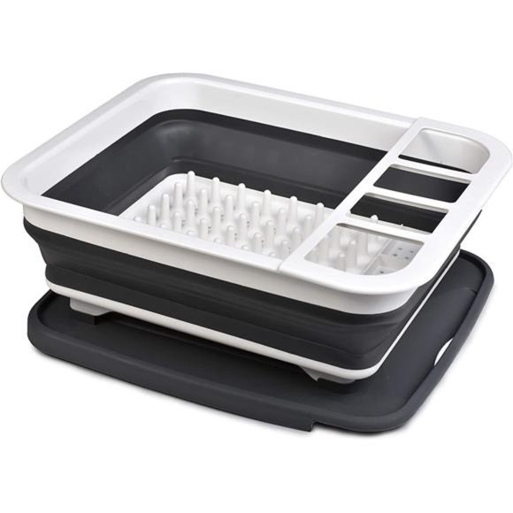 Amazon.com - J&V TEXTILES Collapsible Dish Drying Rack  Collapsible Dish Drying Rack - Popup and Collapse for Easy Storage Compartment